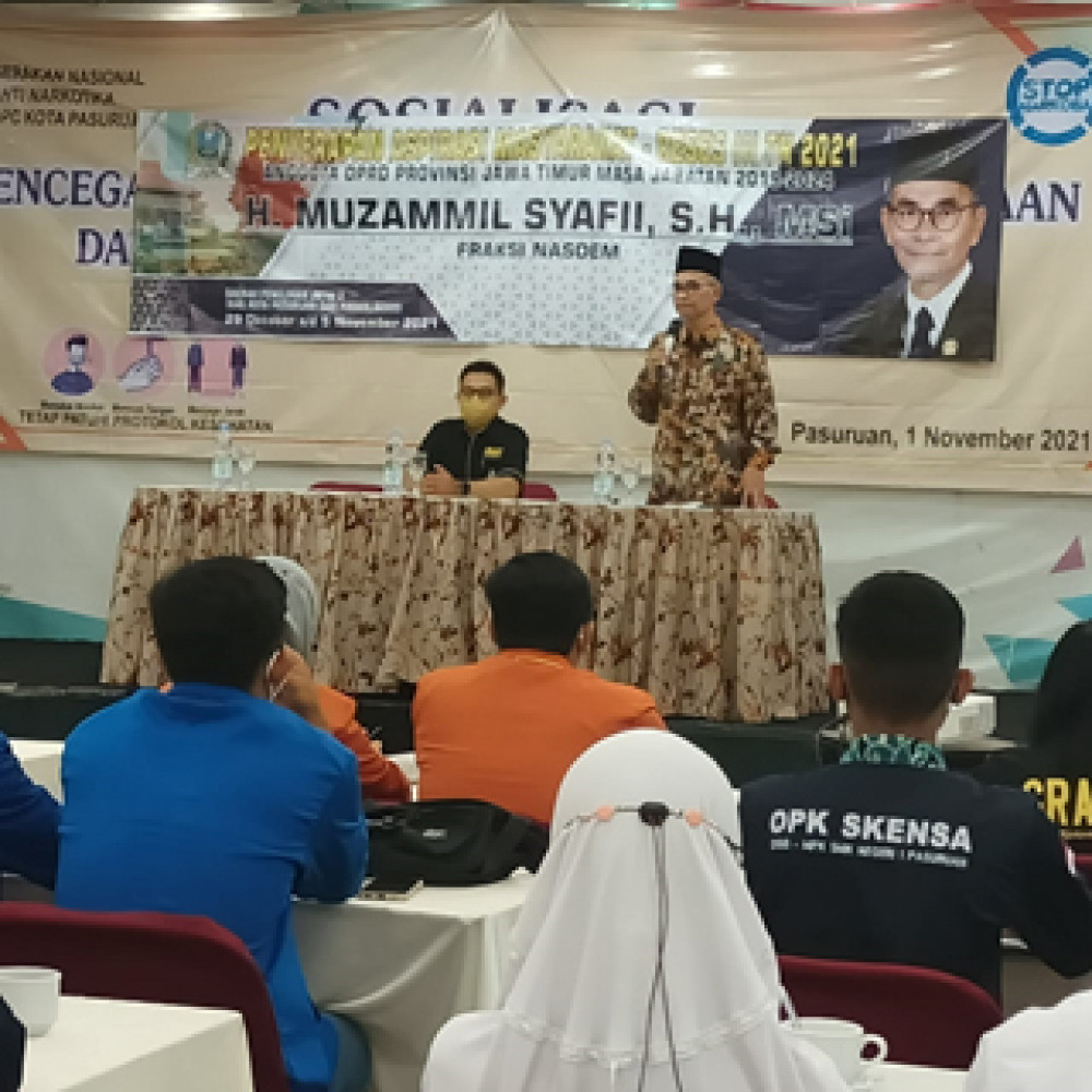 Sosialisasi  Bahaya Narkoba dan P4GN bagi  Millenial Pasuruan